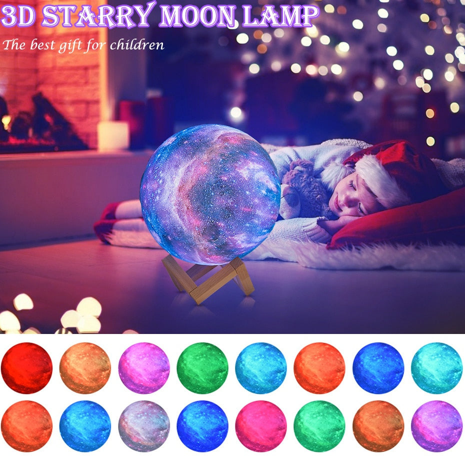 3D Magic Moon LED Light